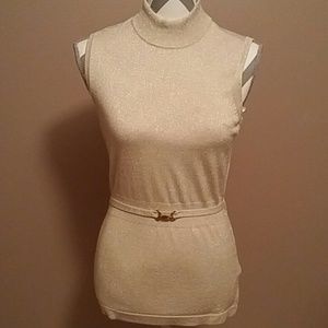 White House Black Market sleevless mock turtleneck